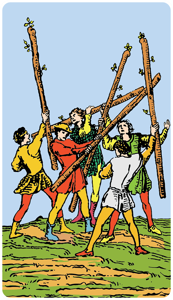 Five of Wands Tarot Card