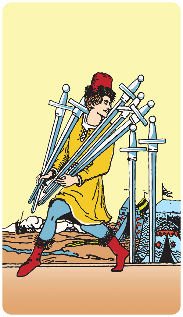 Seven of Swords Tarot Card