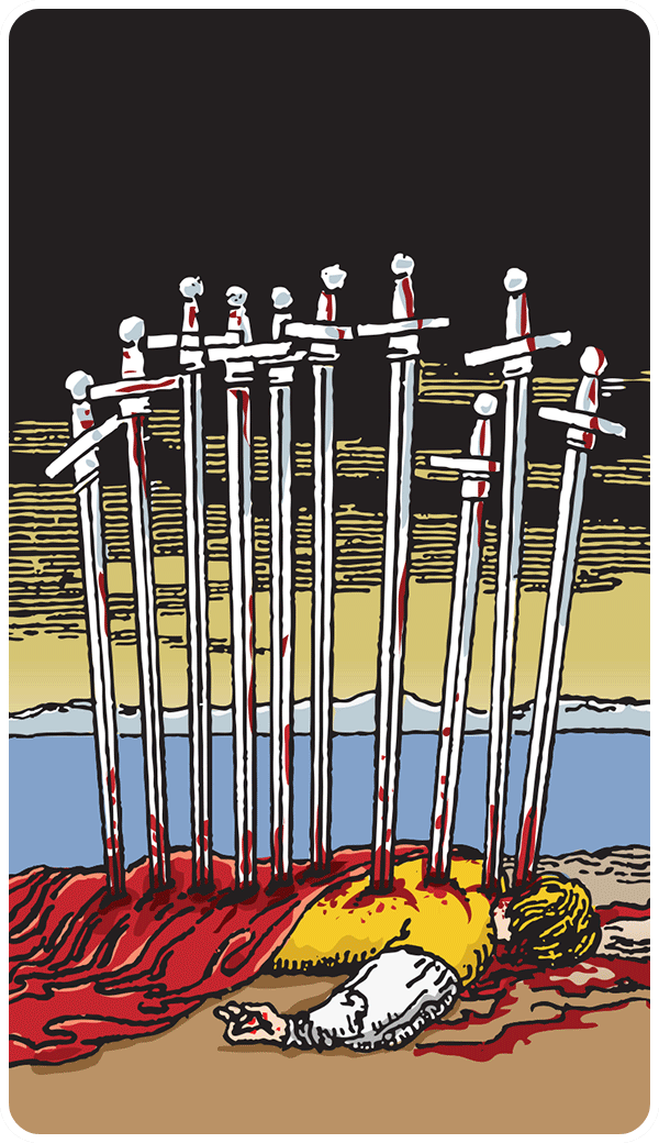 Ten of Swords Tarot Card